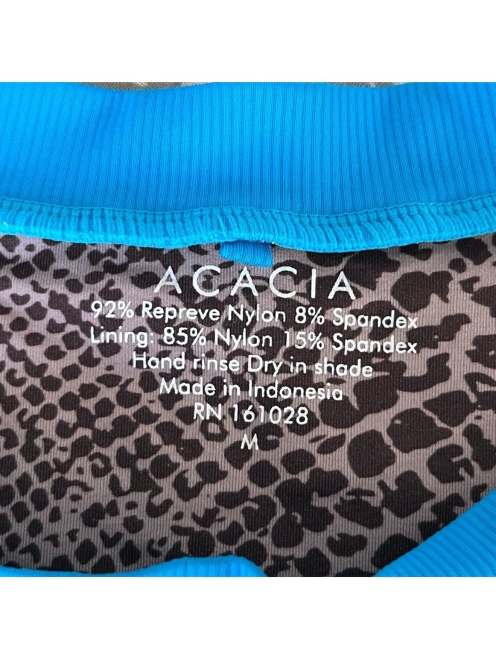 acacia swimwear Blue Costa Bikini Top Rash Guard - Picture 3 of 7